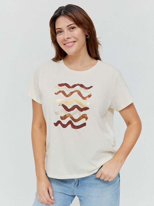 CAMISETA POSICIONAL ACUARELA Crudo image number null