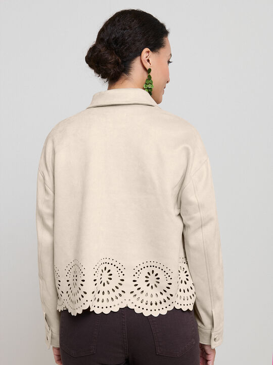 CHAQUETA ANTELINA TROQUELADA Hielo image number null