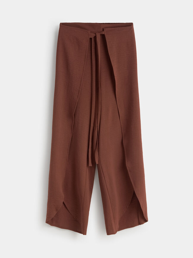 PANTALON PAREO LAZADA Marron chocolat