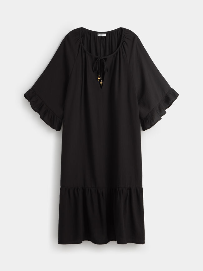 vestido volante Negro