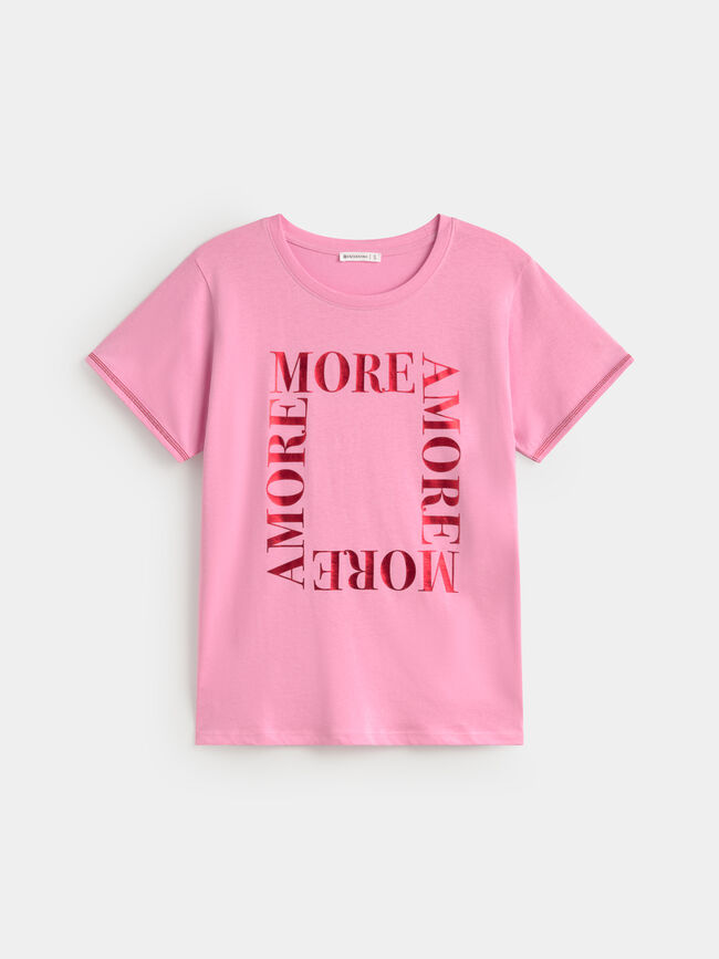 CAMISETA POSICIONAL AMORE Rosa