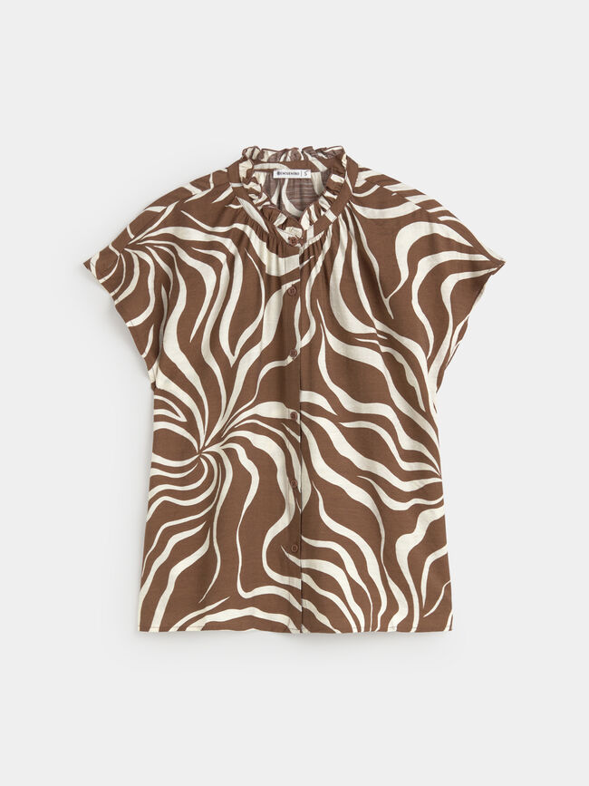 CAMISA MANGA CAIDA BROWNIE
