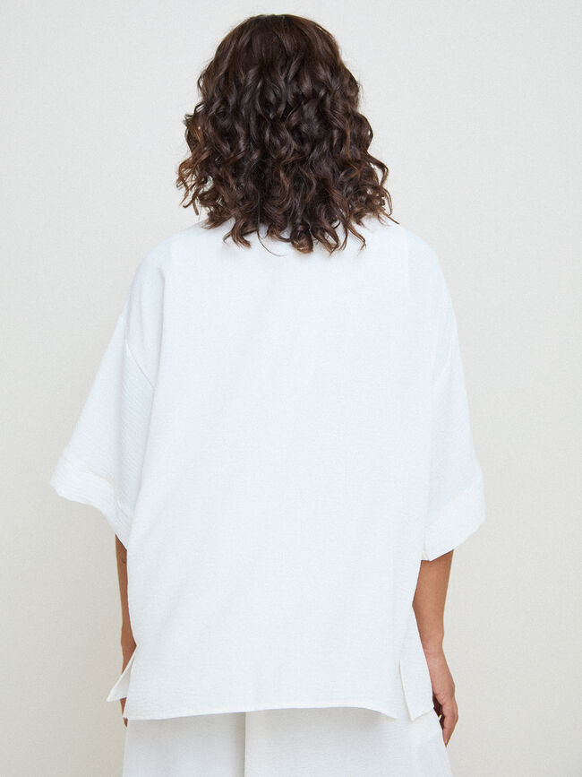 KIMONO LAZO Blanco Optico