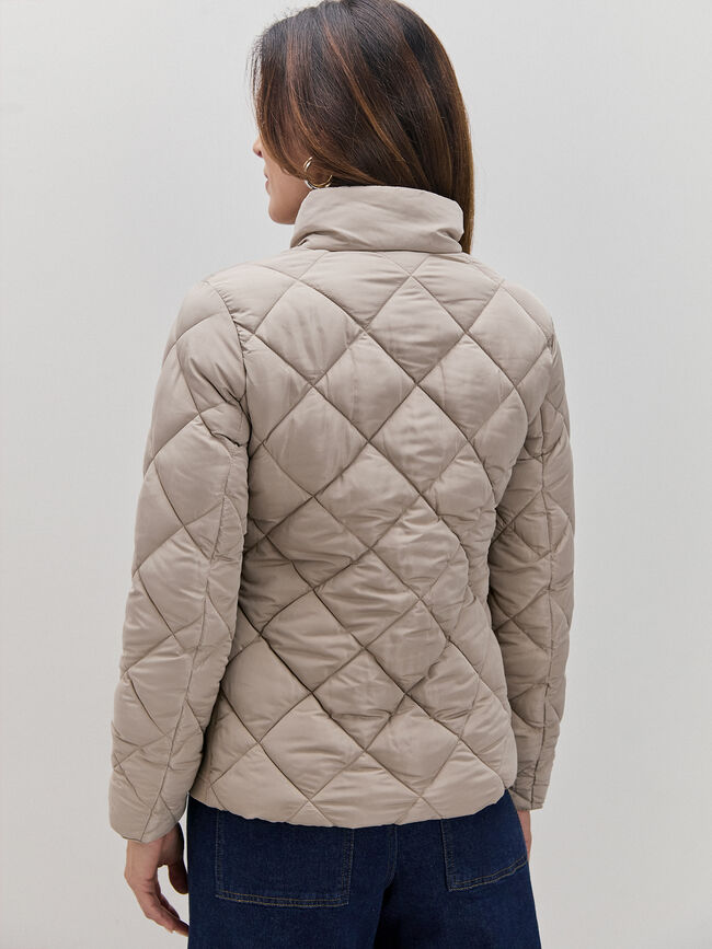 CHAQUETA ACOLCHADA ANCHA Beige
