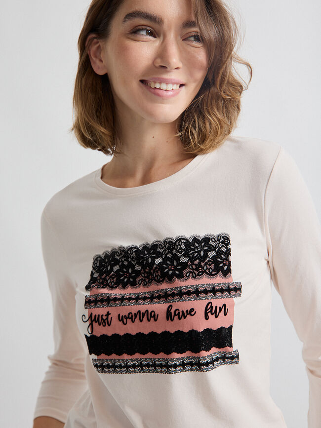 CAMISETA POSICIONAL TERCIOPELO Crudo Claro