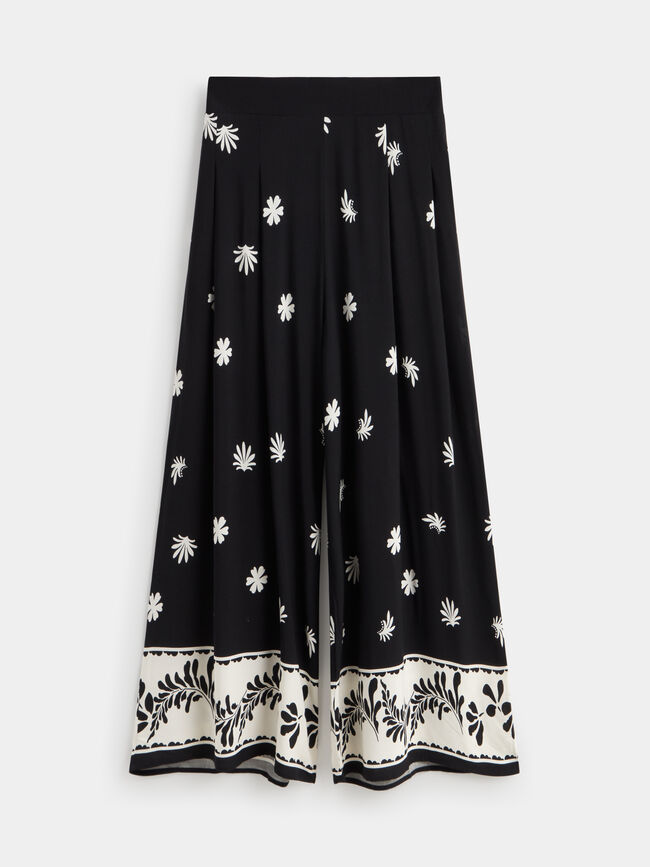 PANTALON PLIEGUES Negro