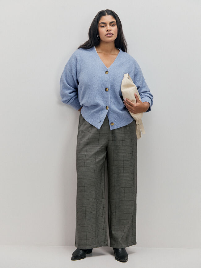 CARDIGAN PICO Celeste