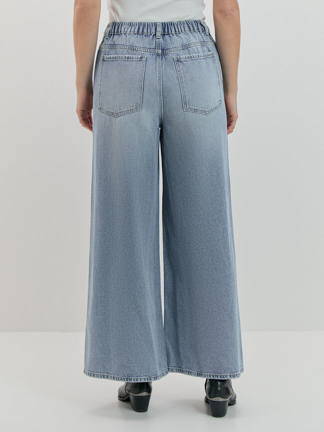SUPER WIDE LEG GOMA Light blue