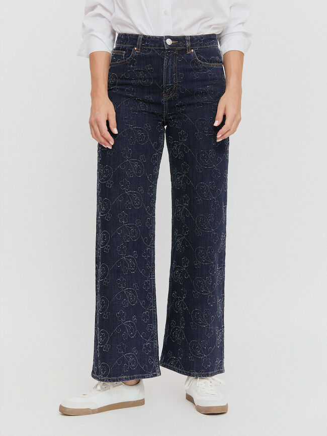 WIDE LEG LASER Dark blue