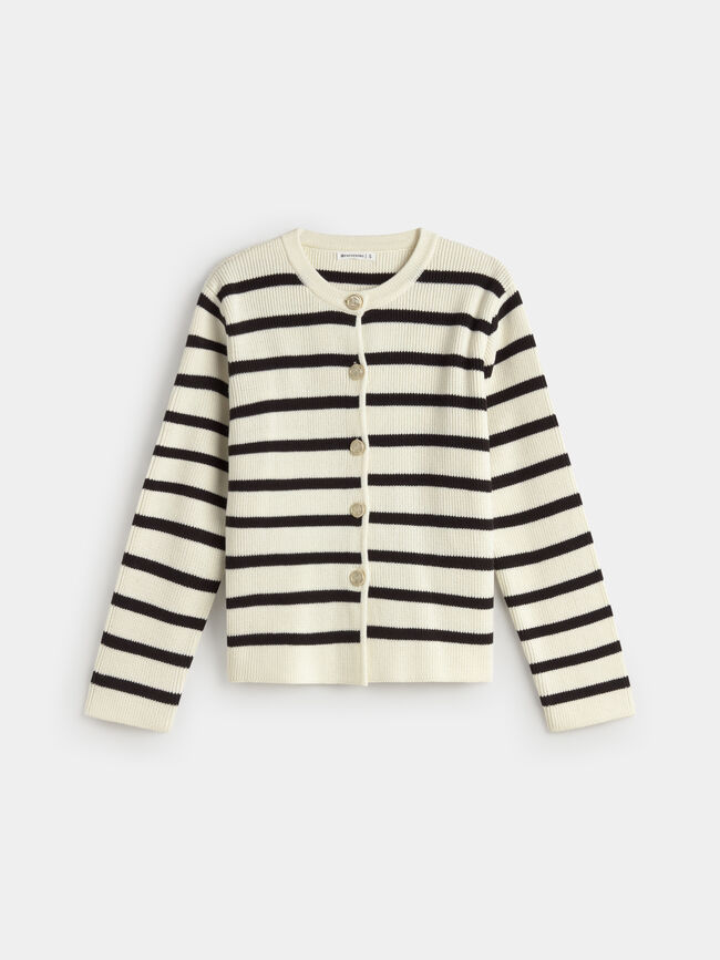 CARDIGAN RAYAS Crudo