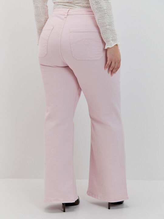 WIDE LEG CROP BOLSILLOS Rosa image number null