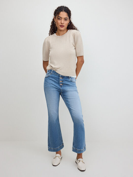 PANTALON DENIM ACAMPANADO Mid blue image number null
