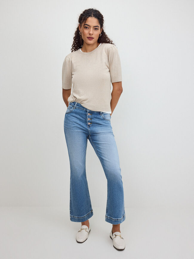 PANTALON DENIM ACAMPANADO Mid blue