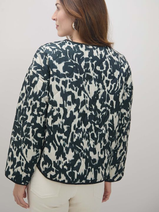 CHAQUETA ACOLCHADA ESTAMPADA Negro image number null