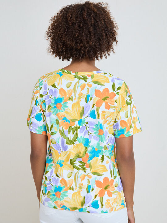 CAMISETA CUELLO PICO Estampado 1 image number null