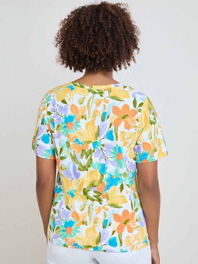 CAMISETA CUELLO PICO Estampado 1