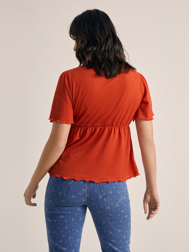Blusa detalle calado Naranja Melon