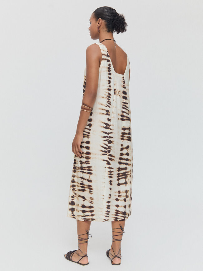 VESTIDO TIRANTE ANCHO Crudo