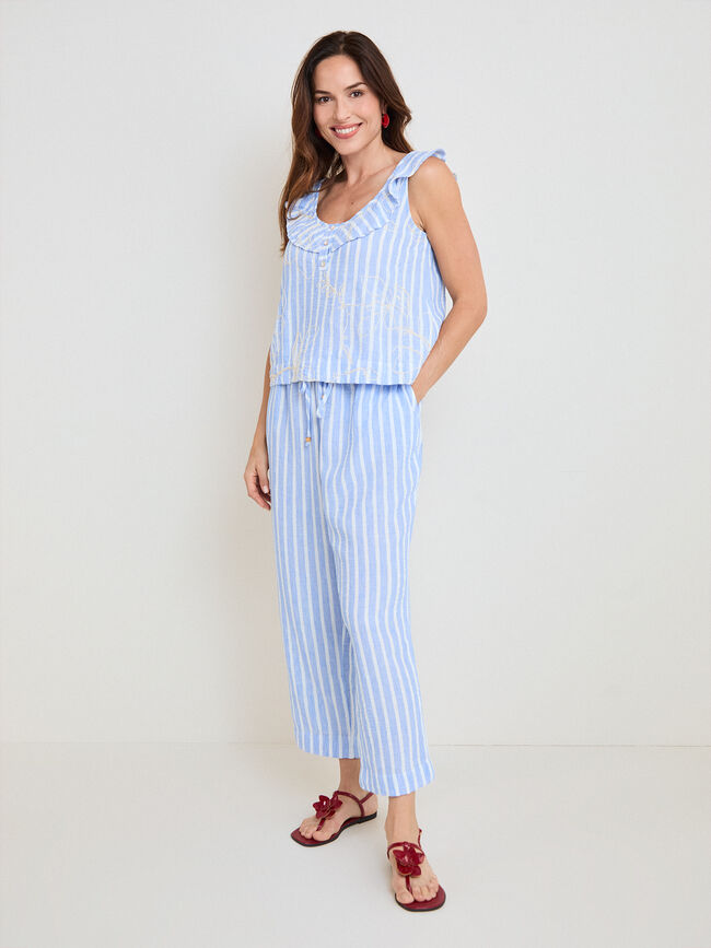 PANTALON RAYAS Azul Sky