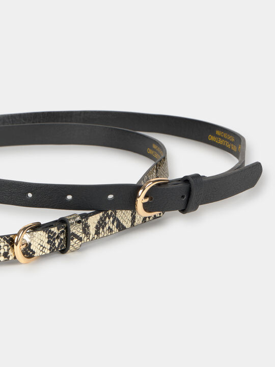 PACK CINTURON ANIMAL Y NEGRO Multicolor image number null