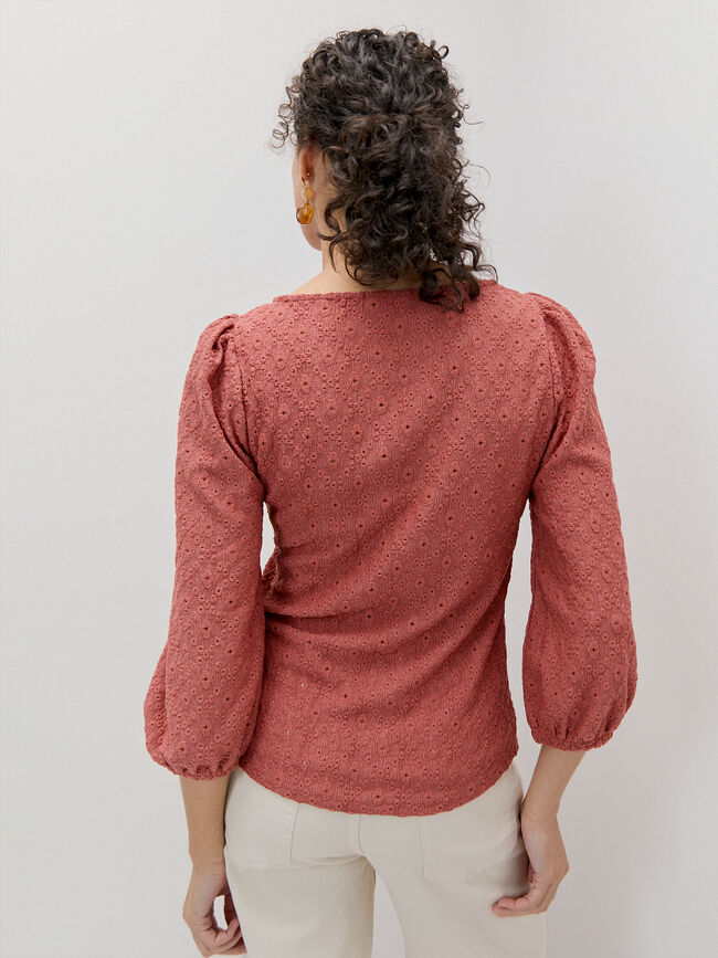 CAMISETA GLOBO LACE ROSA antique pink