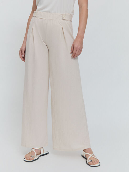PANTALON PLIEGUES Crudo image number null