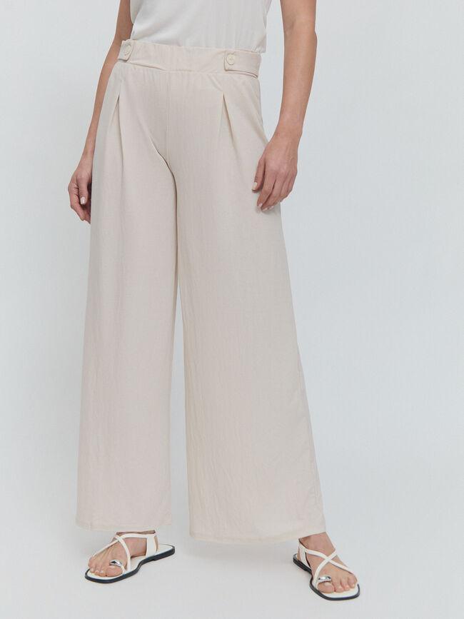 PANTALON PLIEGUES Crudo