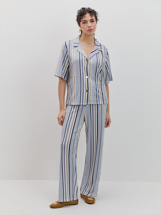 CAMISA TEXTURA ESTAMPADA Rayas 1