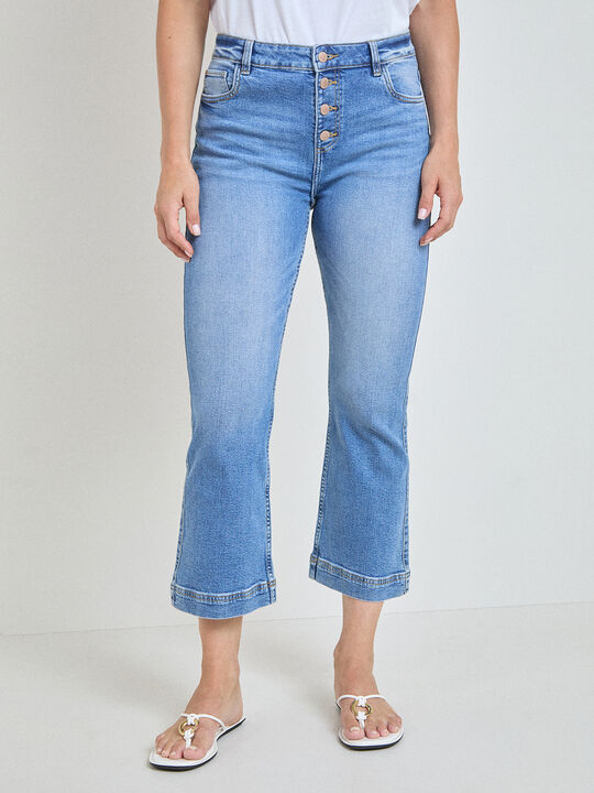 PANTALON DENIM ACAMPANADO Mid blue image number null