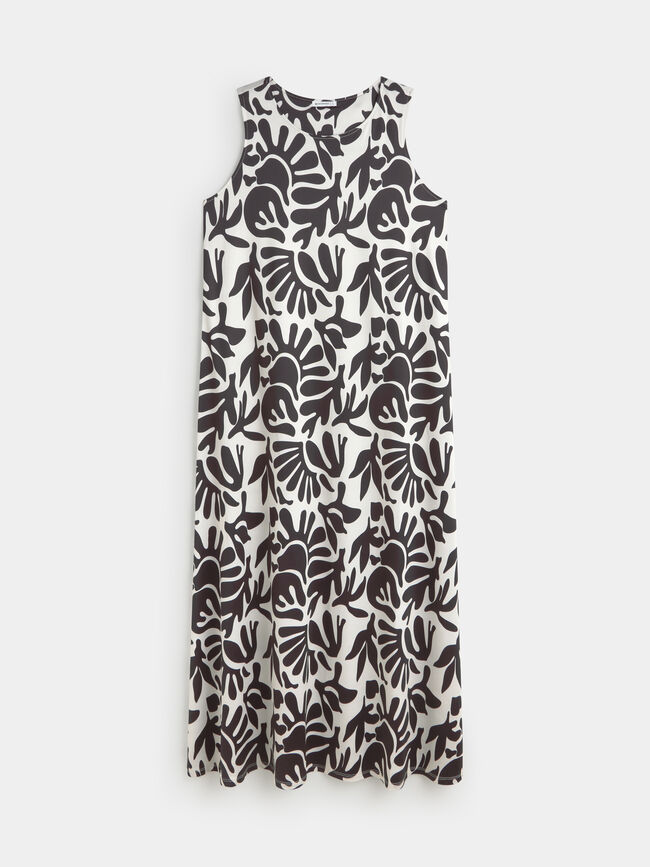 VESTIDO ESTAMPADO Negro