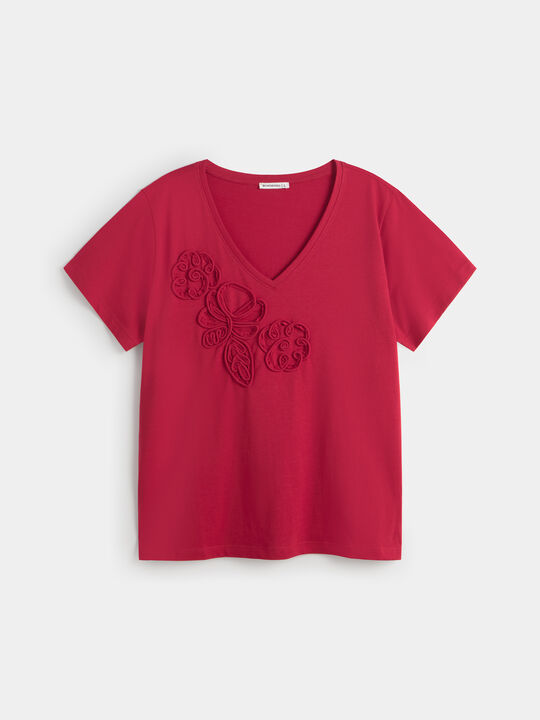 CAMISETA FLORES 3D Geranio image number null