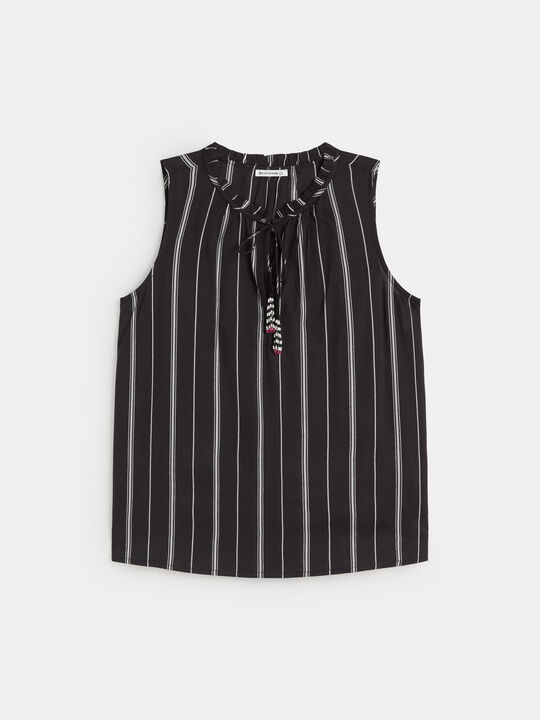 TOP FLUIDO ESTAMPADO Negro image number null