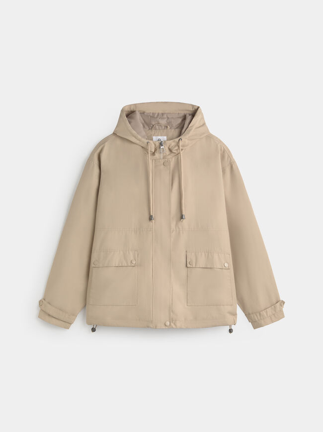 PARKA CAPUCHA Vison Claro