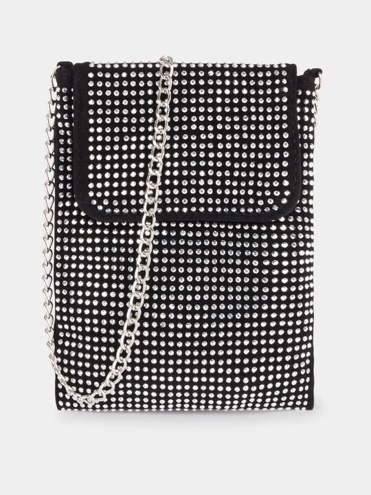 BOLSO MINI BRILLOS Negro image number null