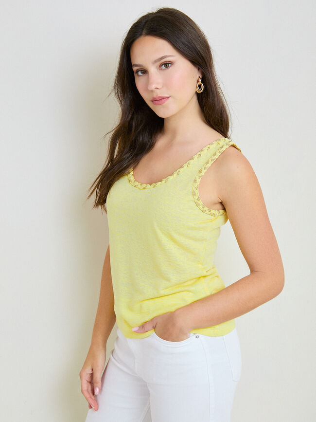 TOP DETALLE ESCOTE Amarillo Pastel