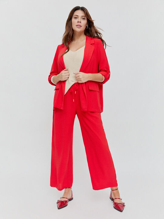 BLAZER FLUIDA ROLL-UP Rojo image number null
