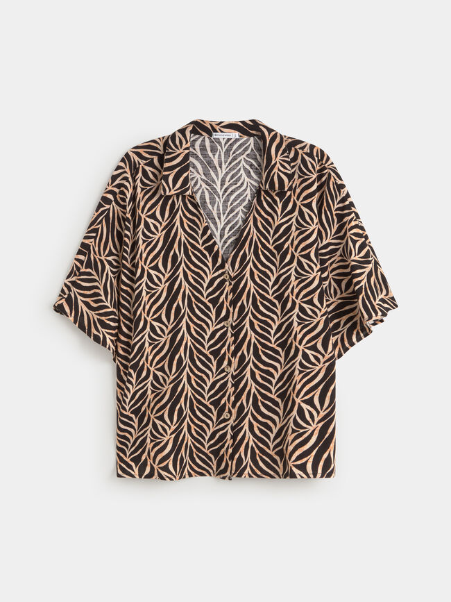 CAMISA MANGA JAPONESA Negro