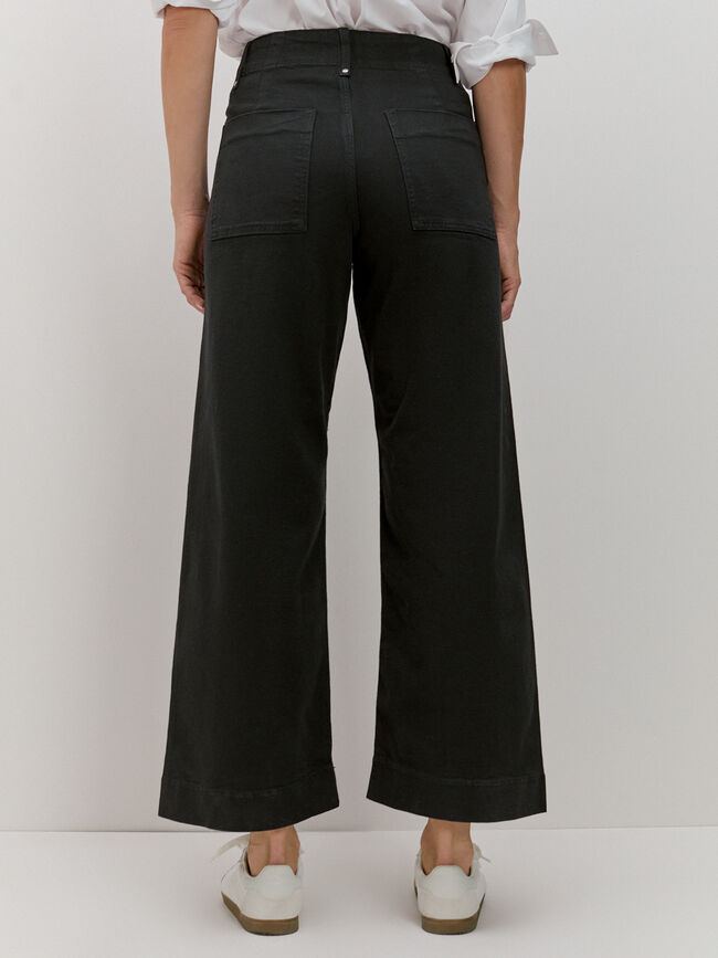 WIDE LEG COSTURAS Negro