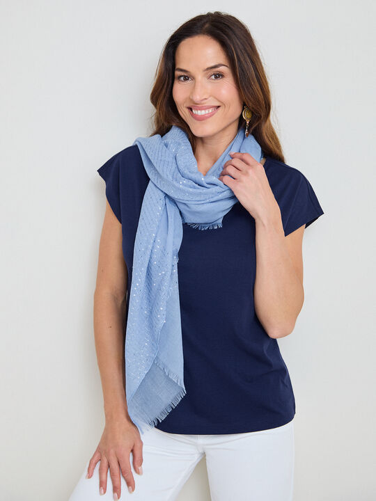 PA&Ntilde;UELO DETALLE BRILLO Azul Chambray image number null