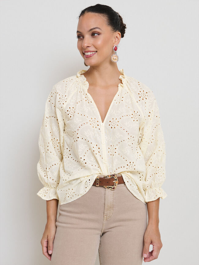 BLUSA BORDADO Crudo