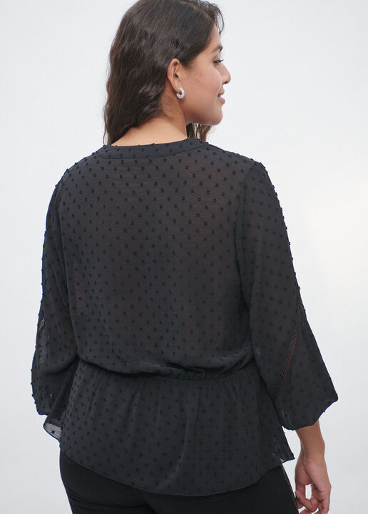 BLUSA PLUMETI CRUZADA Negro image number null