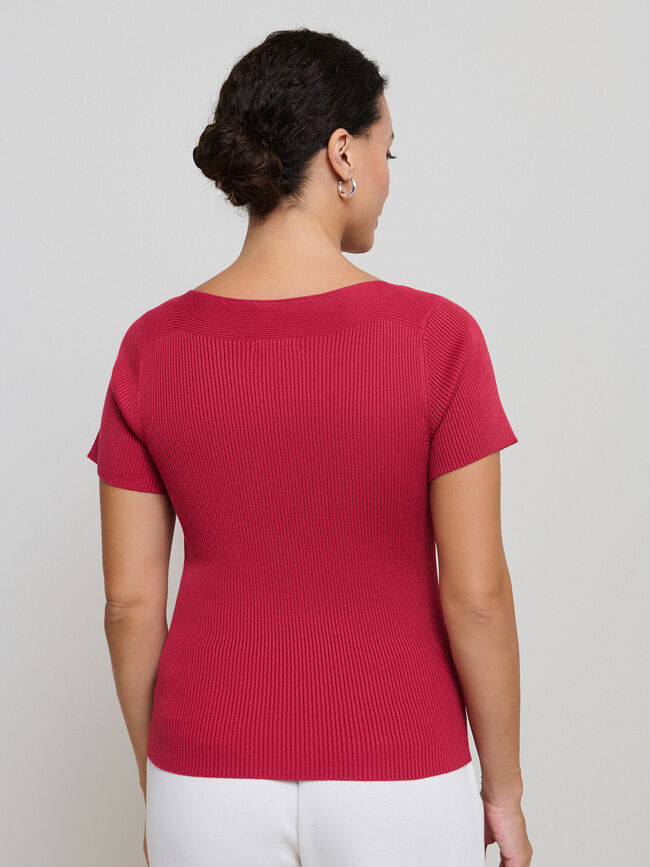 TOP CUELLO BARCO Geranio