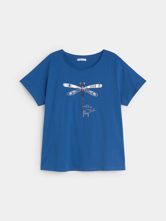 CAMISETA LIB&Eacute;LULA BRILLANTE Azulon image number null
