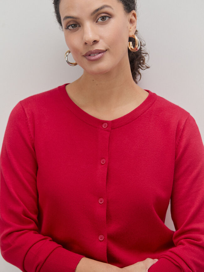 C&Aacute;RDIGAN BASICO Rojo