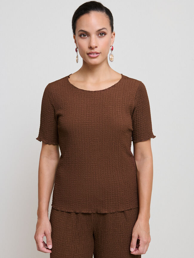 CAMISETA TEXTURA Marron
