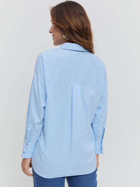 CAMISA OVERSIZE BASICA Azul Cielo image number null
