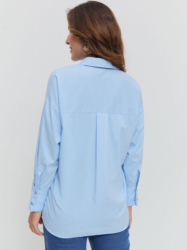 CAMISA OVERSIZE BASICA Azul Cielo