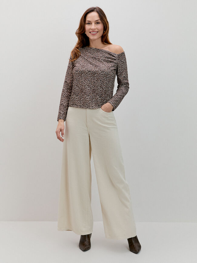 JERSEY LEOPARDO DETALLE PLIEGUES Estampado 1