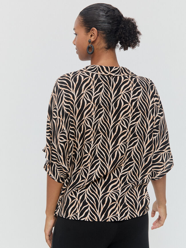 CAMISA MANGA JAPONESA Negro