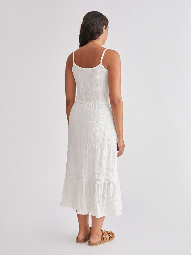 Vestido tirantes estructura Crudo